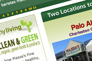 Piazzas Fine Foods web design